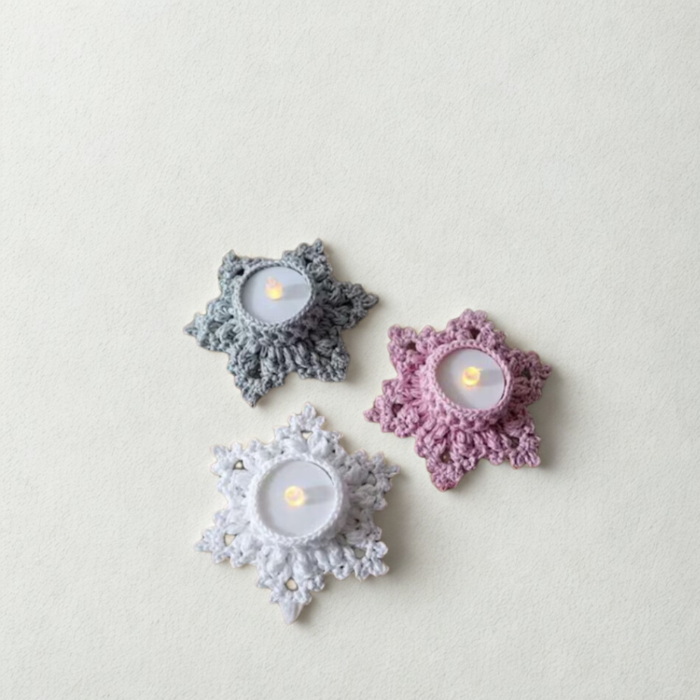 Snowflake Candle Holder Crochet Pattern