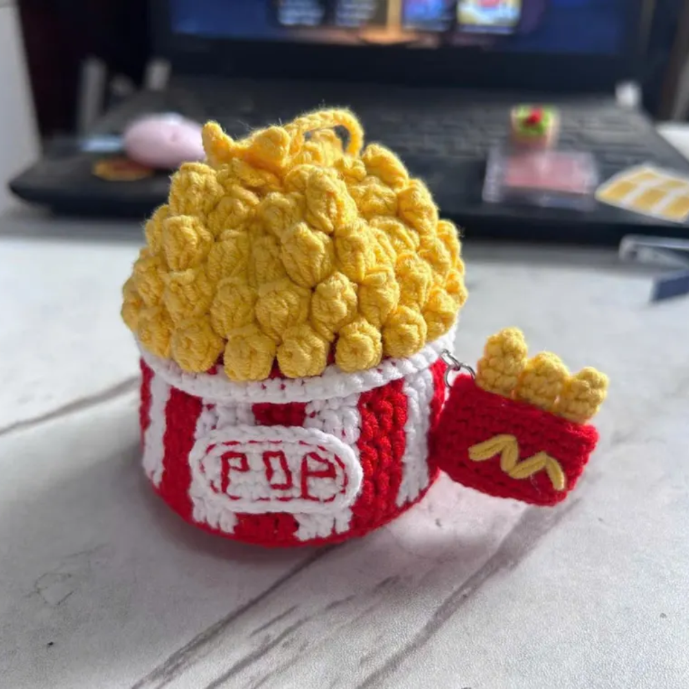 Popcorn Bucket Mini Bag Crochet Pattern