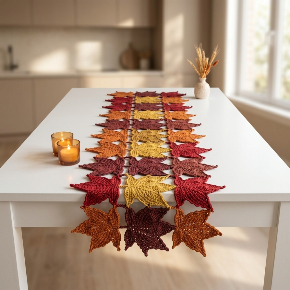 Maple Leaf Table Runner Crochet Pattern