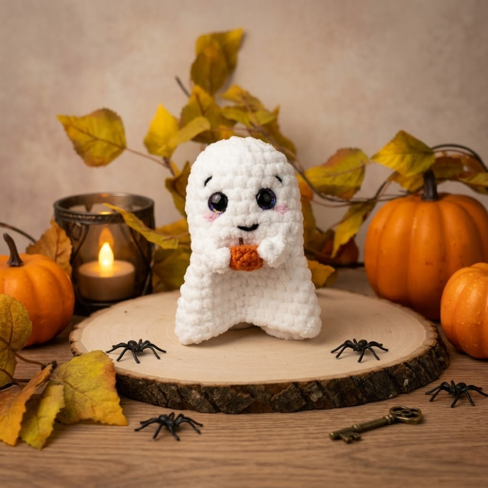 4 in 1 Cozy Halloween Ghost Crochet Pattern