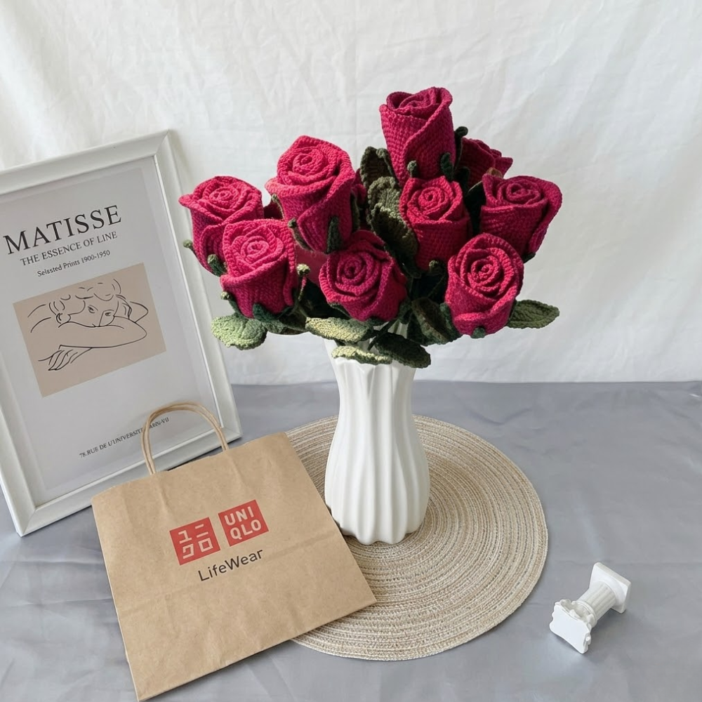 Rose Flower Bouquet Crochet Pattern