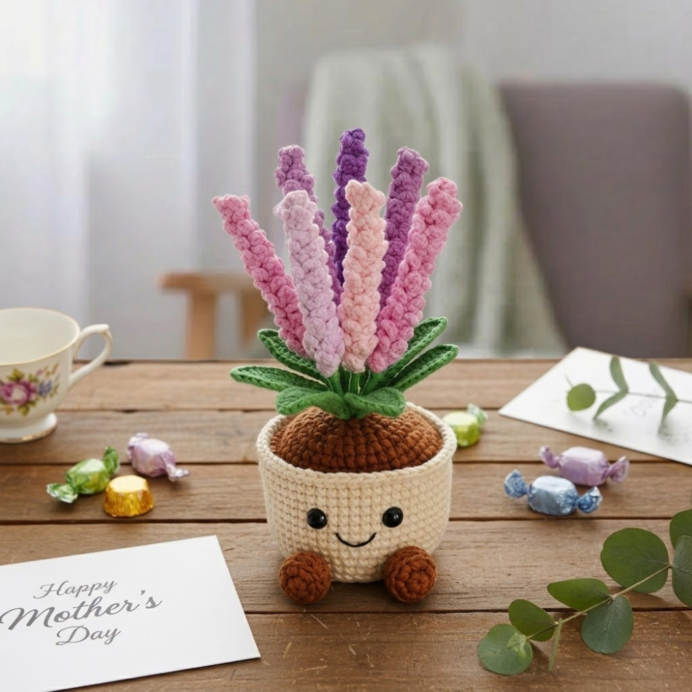 Cute Lavender Plushie Pot Crochet Pattern