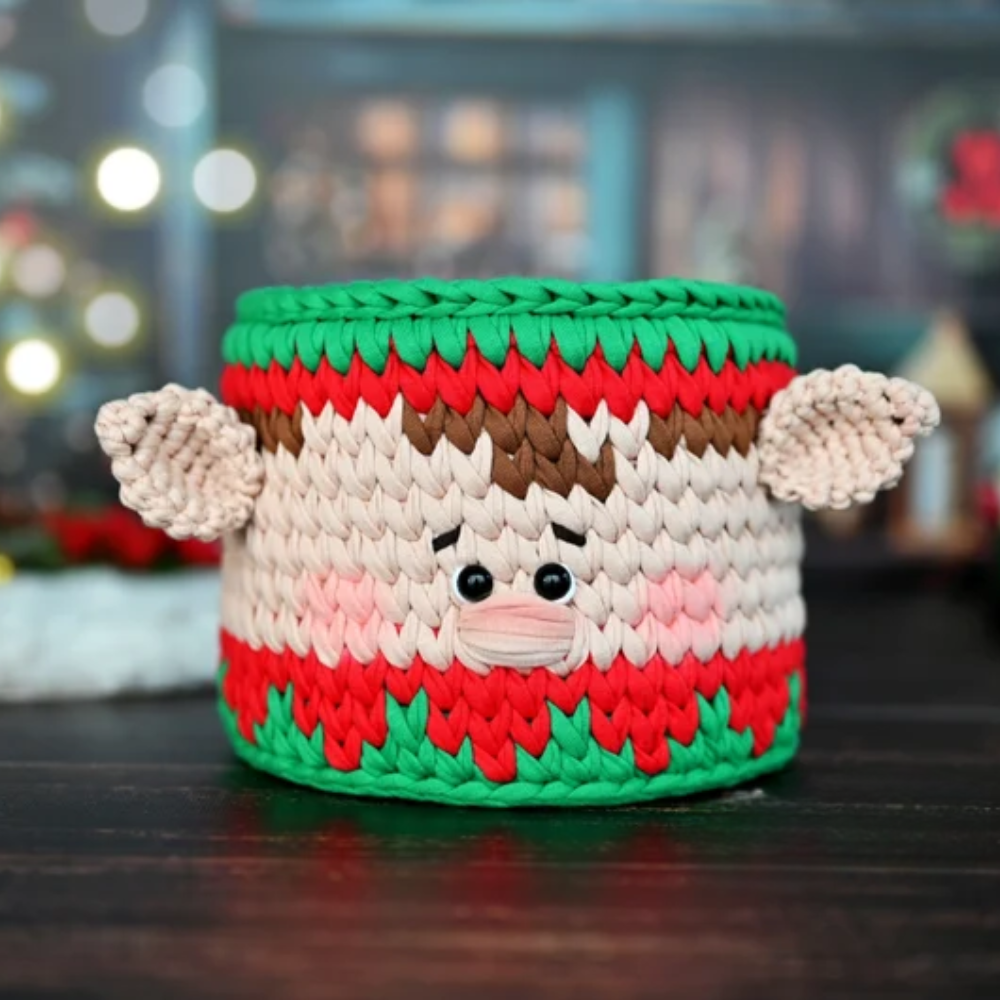 Christmas Character Basket Crochet Pattern