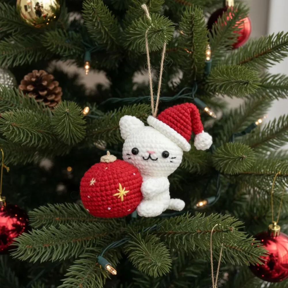 Santa Kitty Crochet Pattern