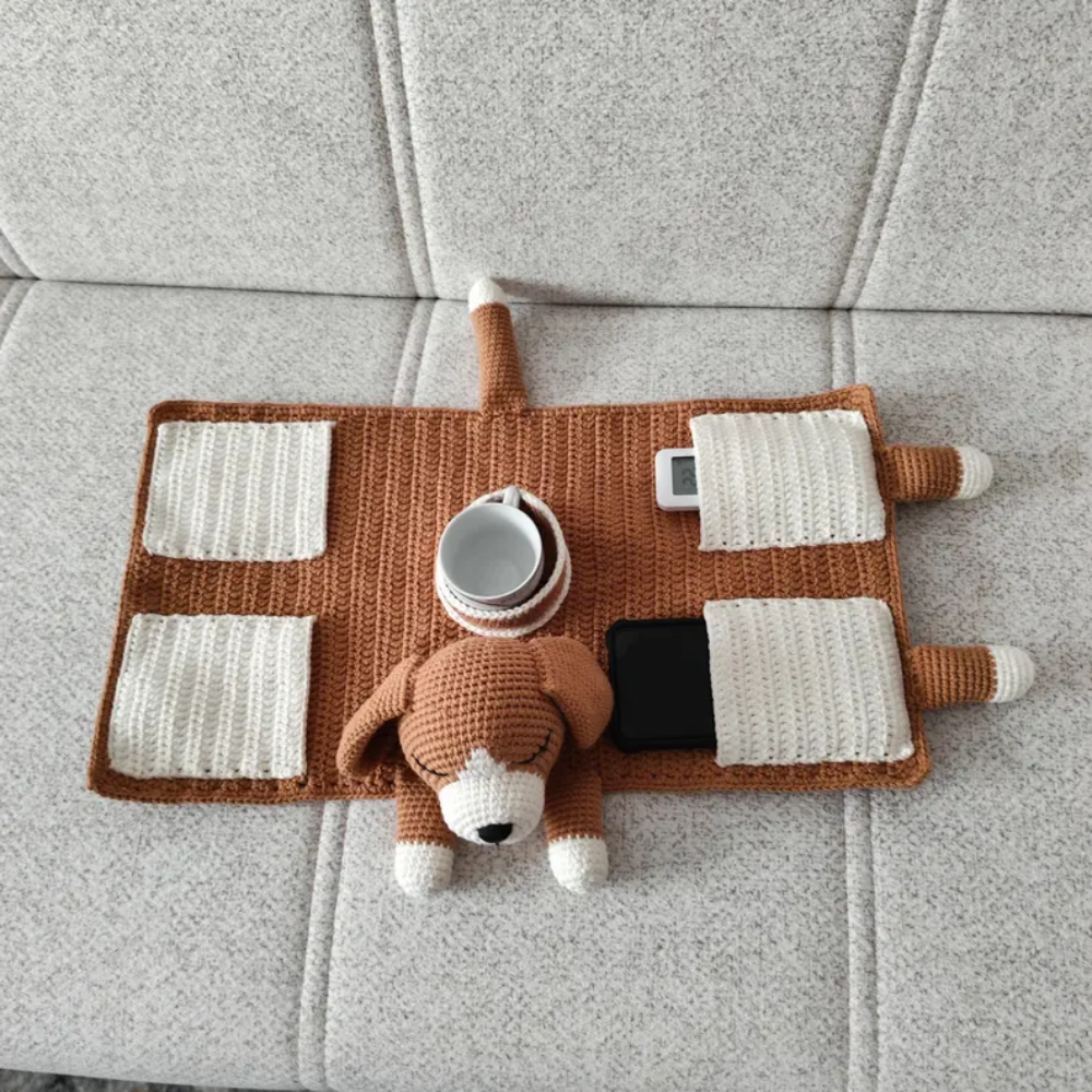 Dog Sofa Armrest Organizer Crochet Pattern