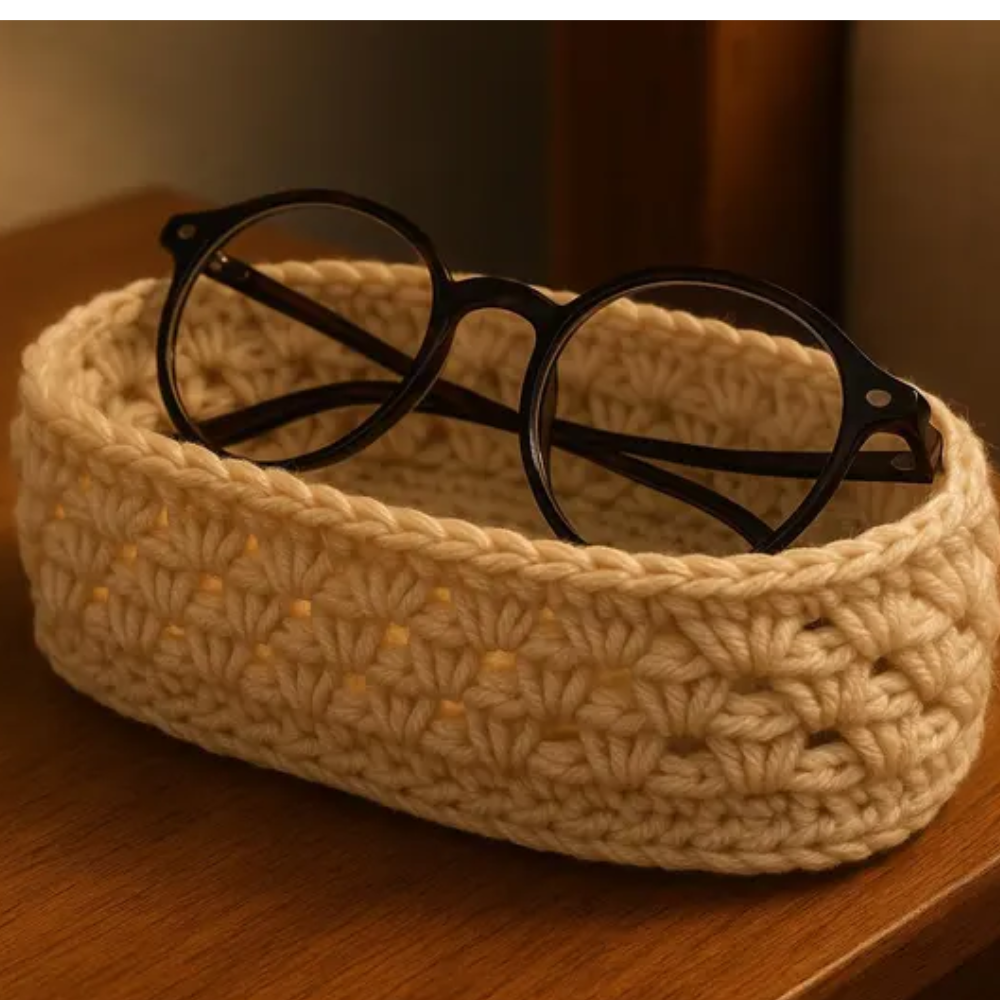 Mini Oval Organizer Basket Crochet Pattern