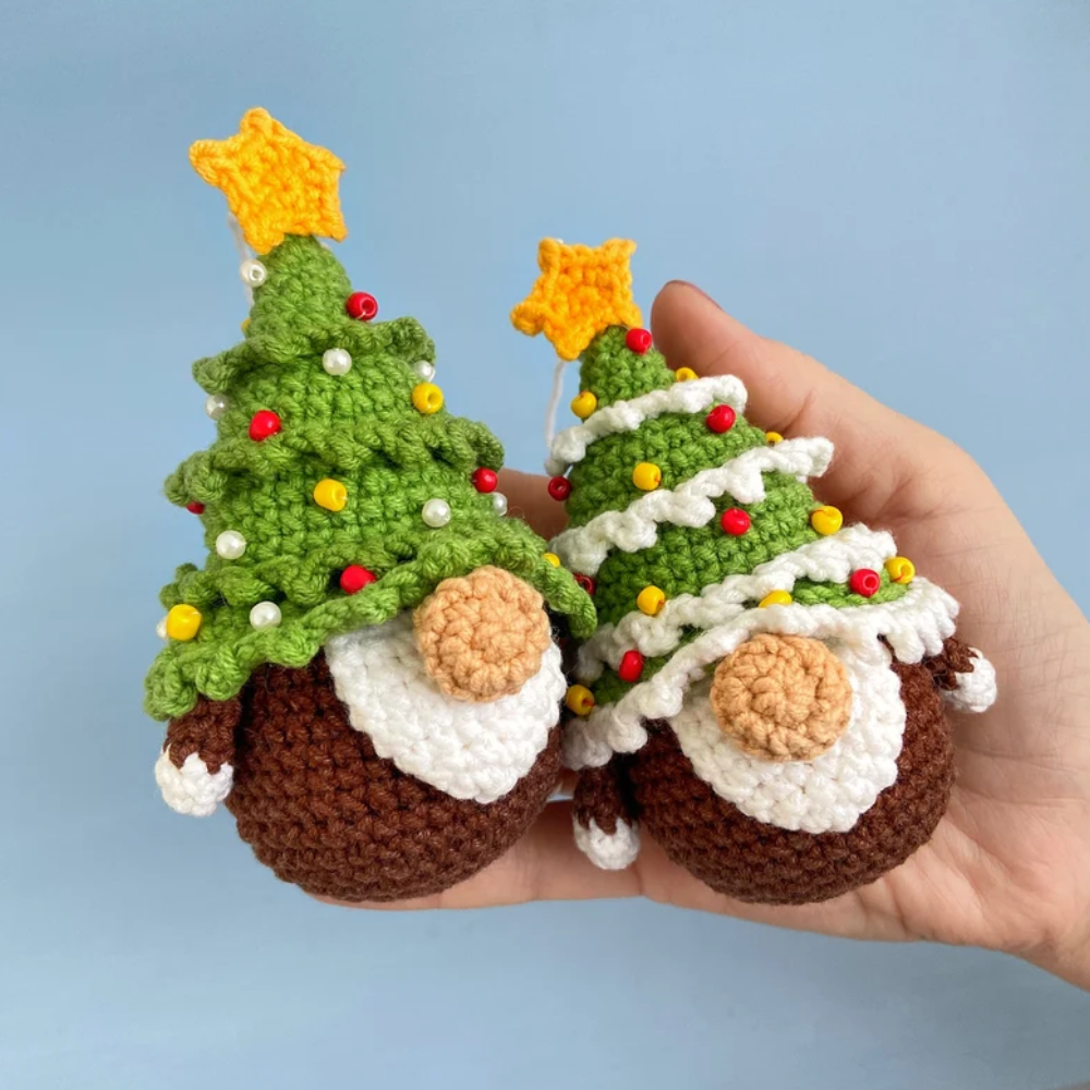 Christmas Gnome Ornament Crochet Pattern
