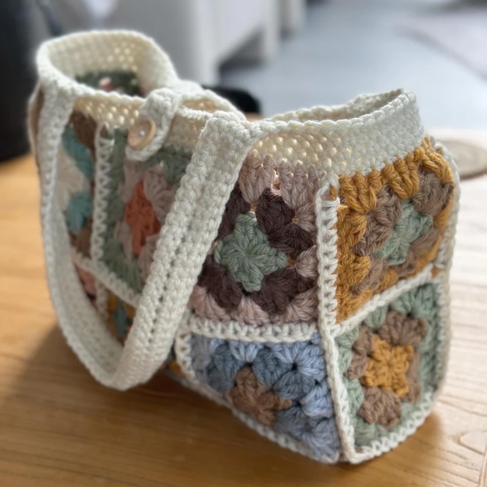 Cozy Patchwork Tote Crochet Pattern