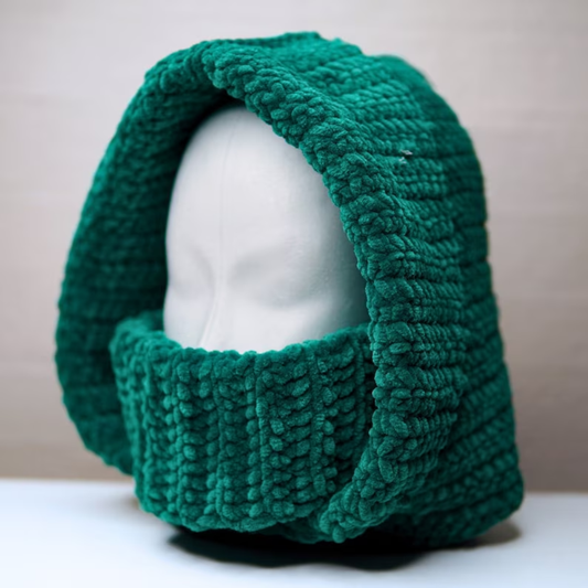 Velvet Cozy Hooded Cowl Crochet Pattern