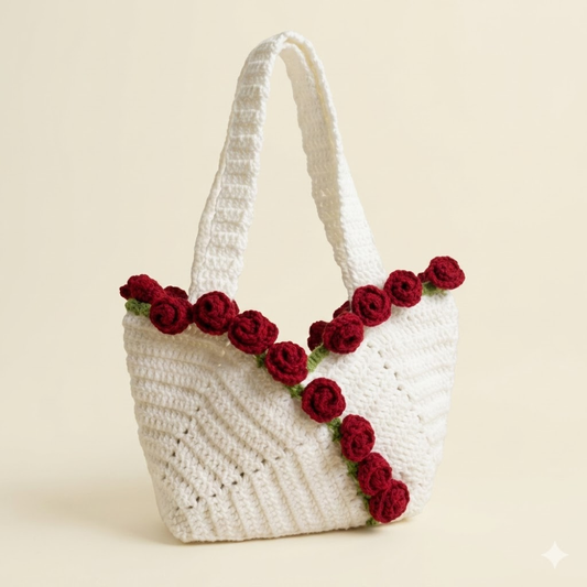 Rose Tote Bag Crochet Pattern