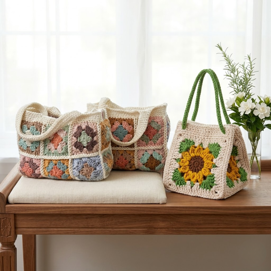 2 in 1 Cozy Patchwork Tote Crochet Pattern
