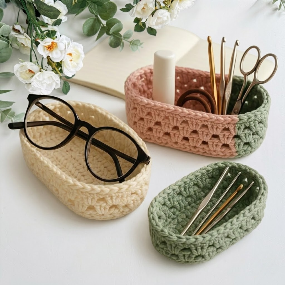 2 in 1 Storage Basket  Crochet Pattern