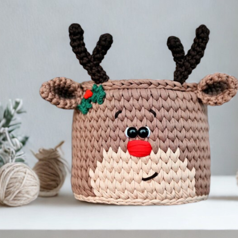 Christmas Character Basket Crochet Pattern