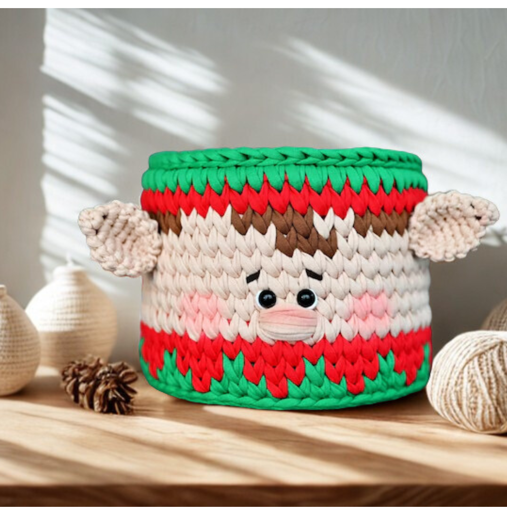 Christmas Character Basket Crochet Pattern