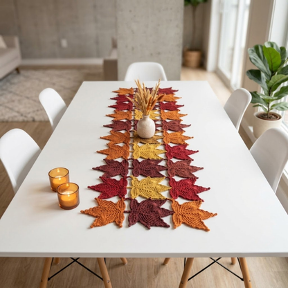 Maple Leaf Table Runner Crochet Pattern