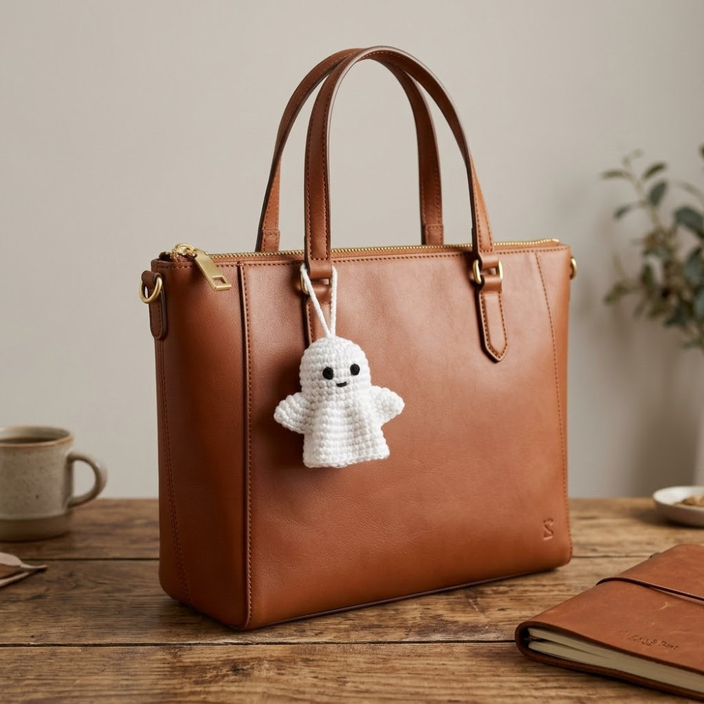 Ghost Keychain Crochet Pattern