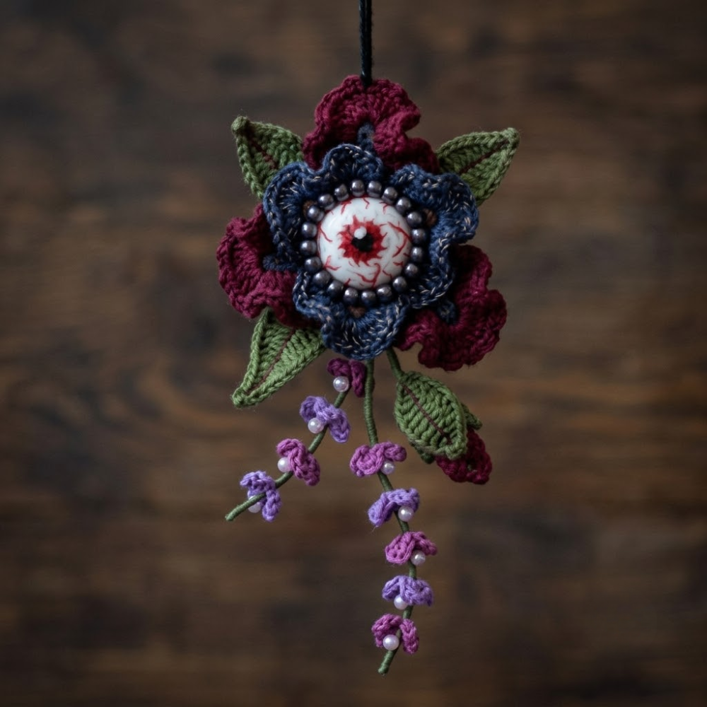 3 in 1 Eyeball Bag Charm Crochet Pattern