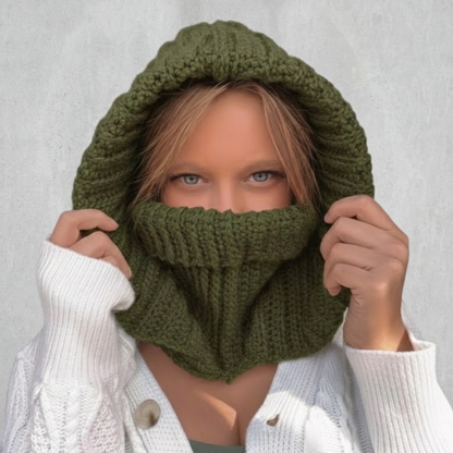 Ribbed Hooded Cowl Crochet Pattern