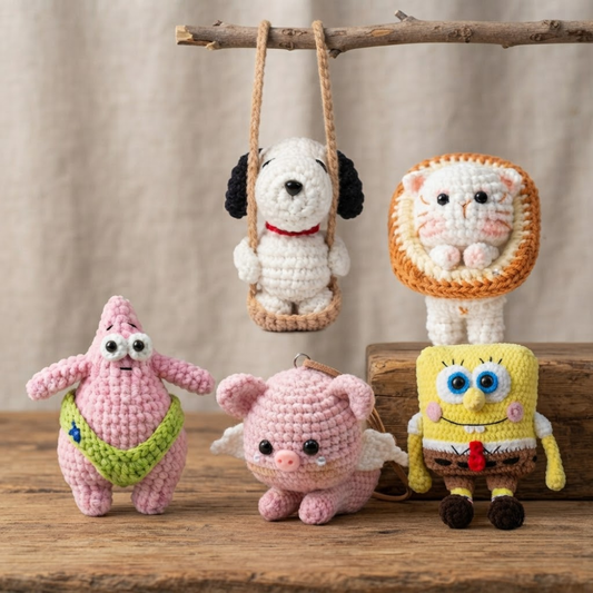 5 in 1 Car Hanging Accessories Crochet Pattern