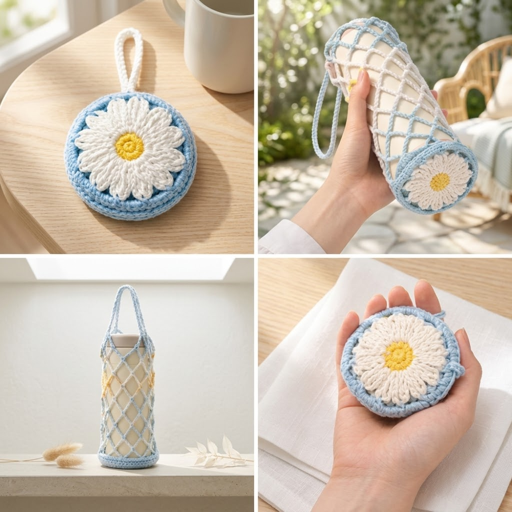 9 in 1 Water Bottle Holder Crochet Pattern