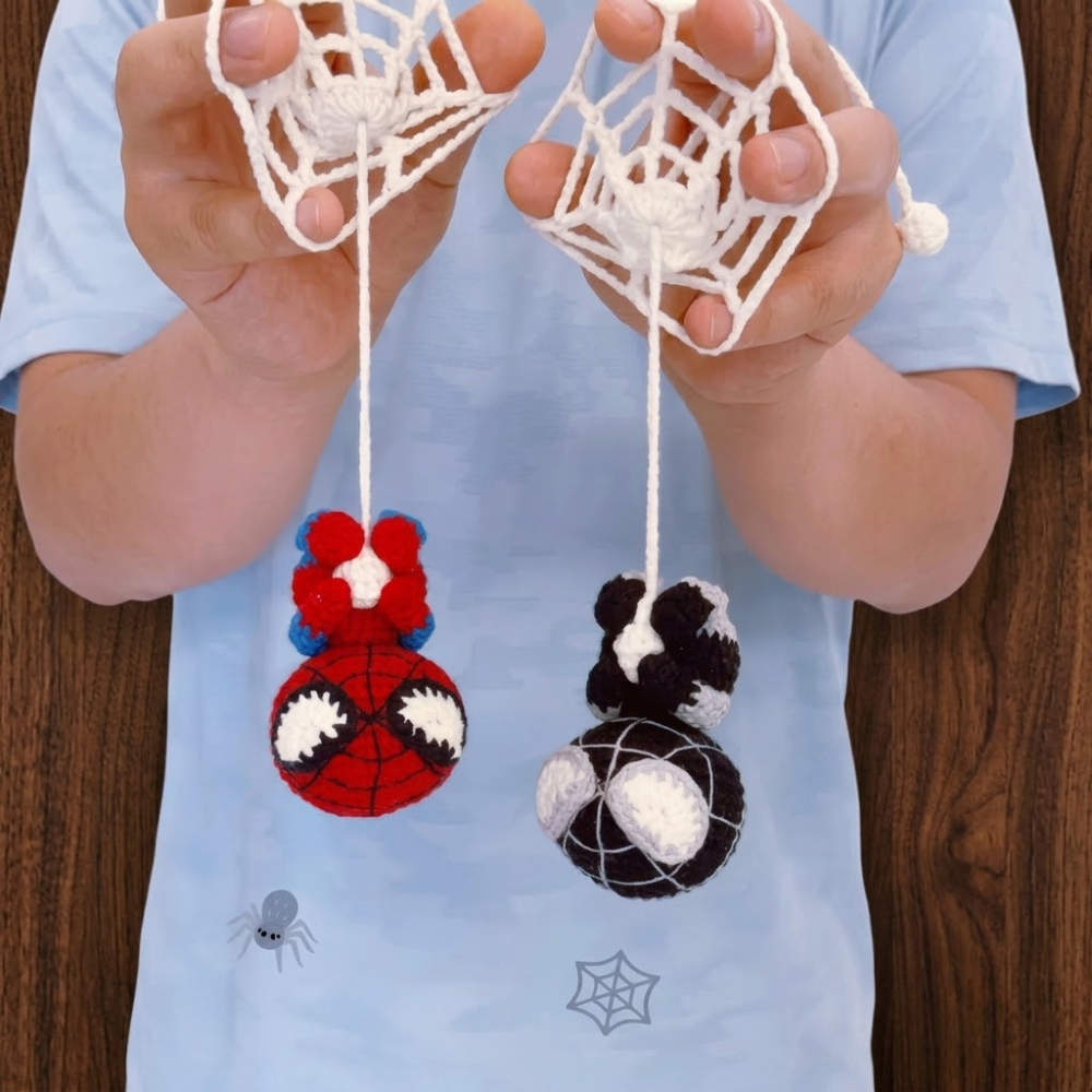 Spiderman Car Hanging Amigurumi Crochet Pattern