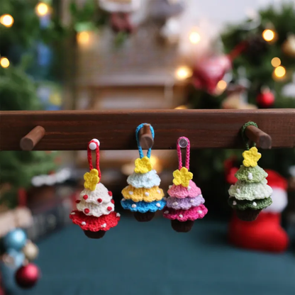 Mini Christmas Tree Ornament Crochet Pattern