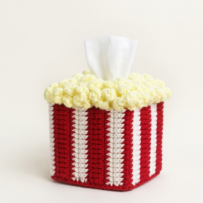 Popcorn Tissue Box Cover Crochet Pattern