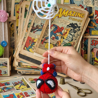 Spiderman Car Hanging Amigurumi Crochet Pattern