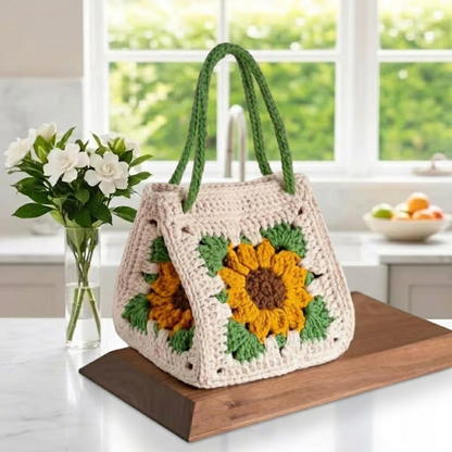 Handmade Sunflower Tote Crochet Pattern