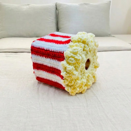Popcorn Tissue Box Cover Crochet Pattern