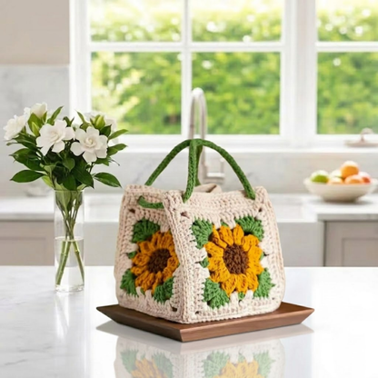 Handmade Sunflower Tote Crochet Pattern