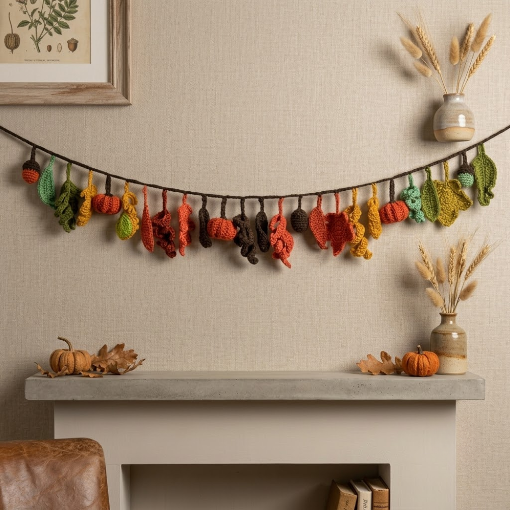 Autumn Harvest Garland Crochet Pattern