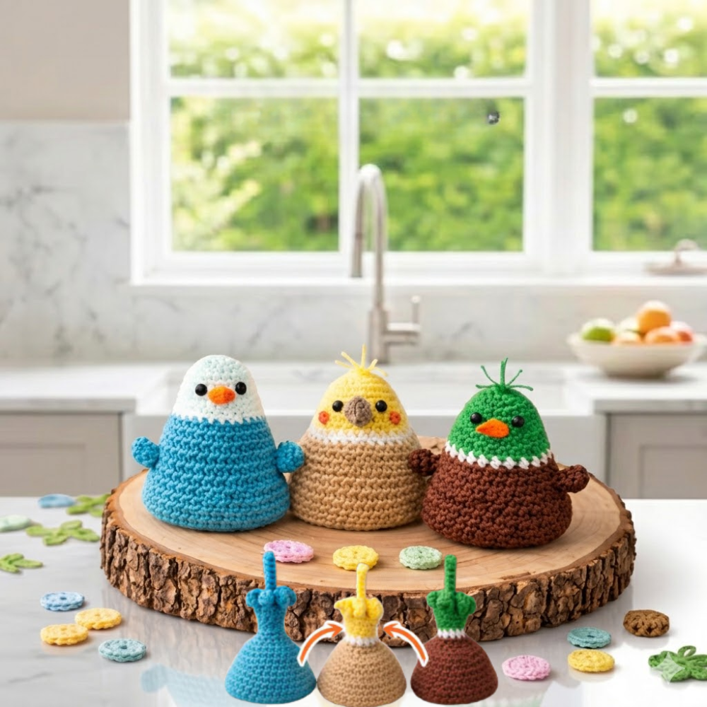 3 in 1 Flip Bird Amigurumi Crochet Pattern