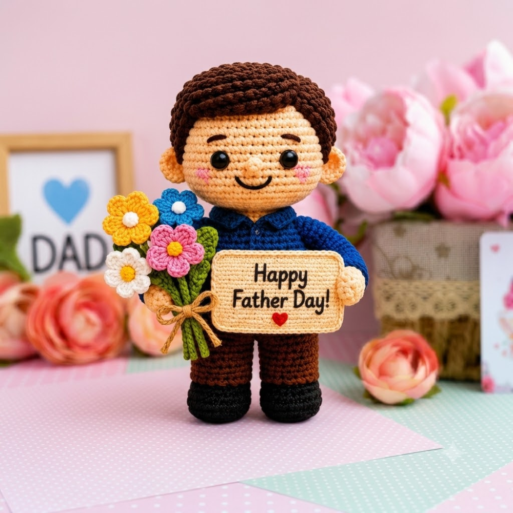 Father's Day Doll Amigurumi Crochet Pattern