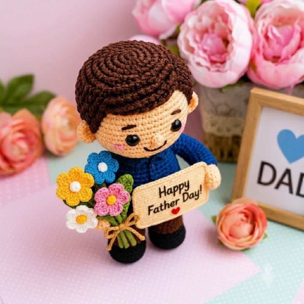 Father's Day Doll Amigurumi Crochet Pattern