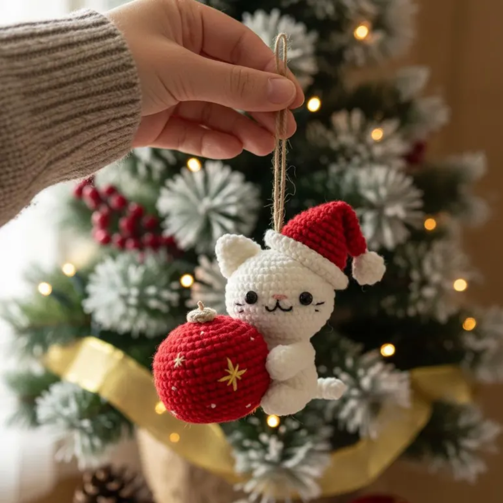 Santa Kitty Crochet Pattern