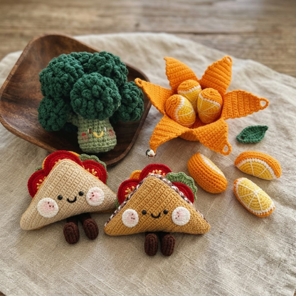3 in 1 Kawaii Food Crochet Pattern