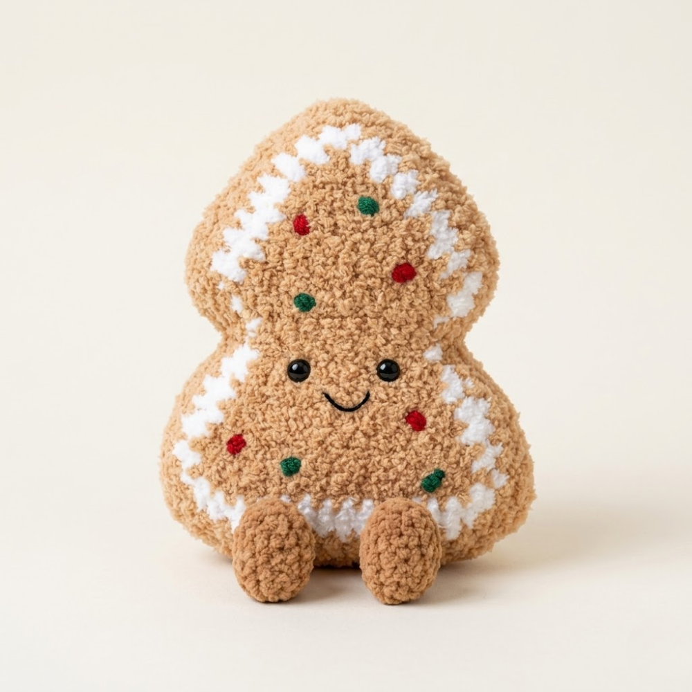Boucle Gingerbread Plushie Crochet Pattern