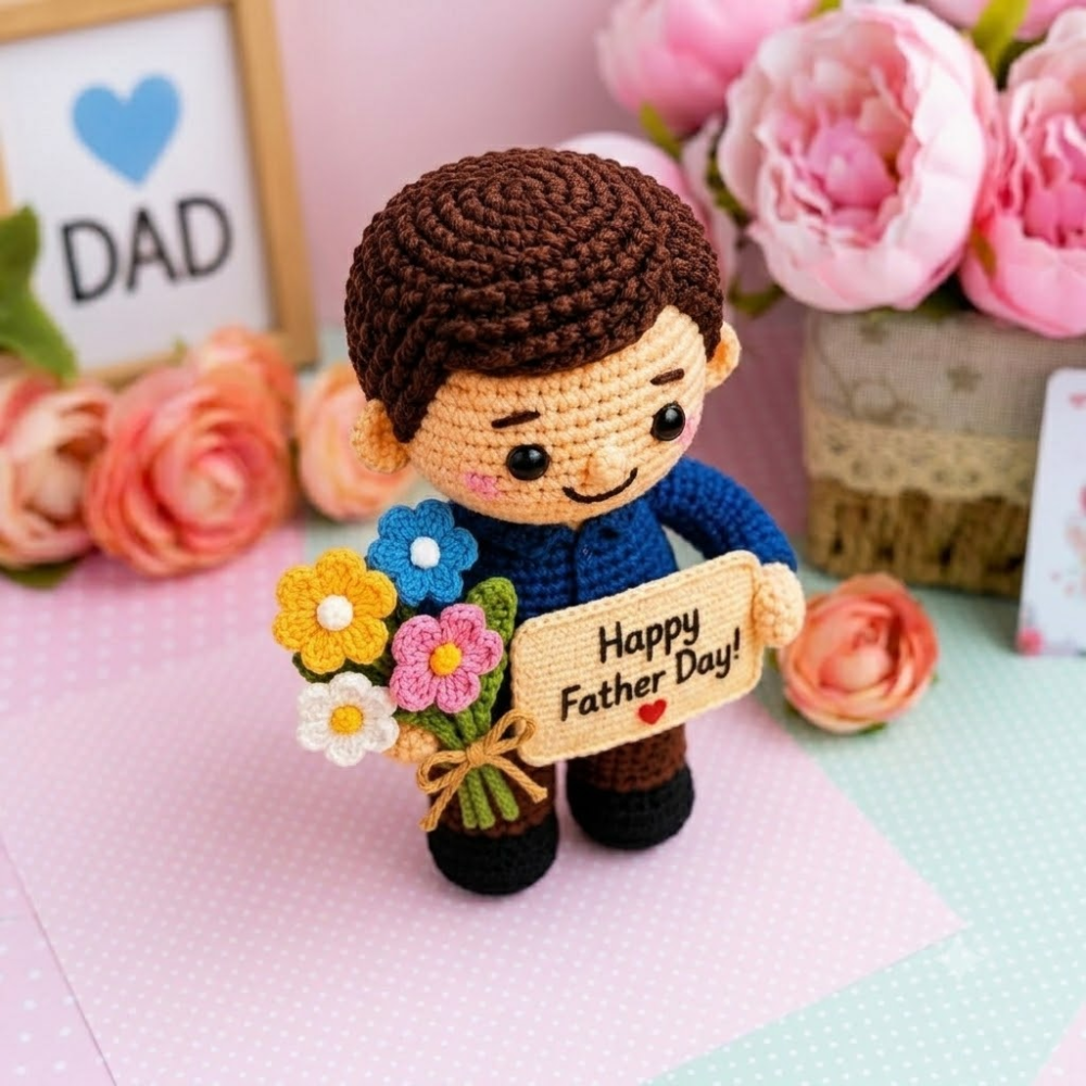 Father's Day Doll Amigurumi Crochet Pattern