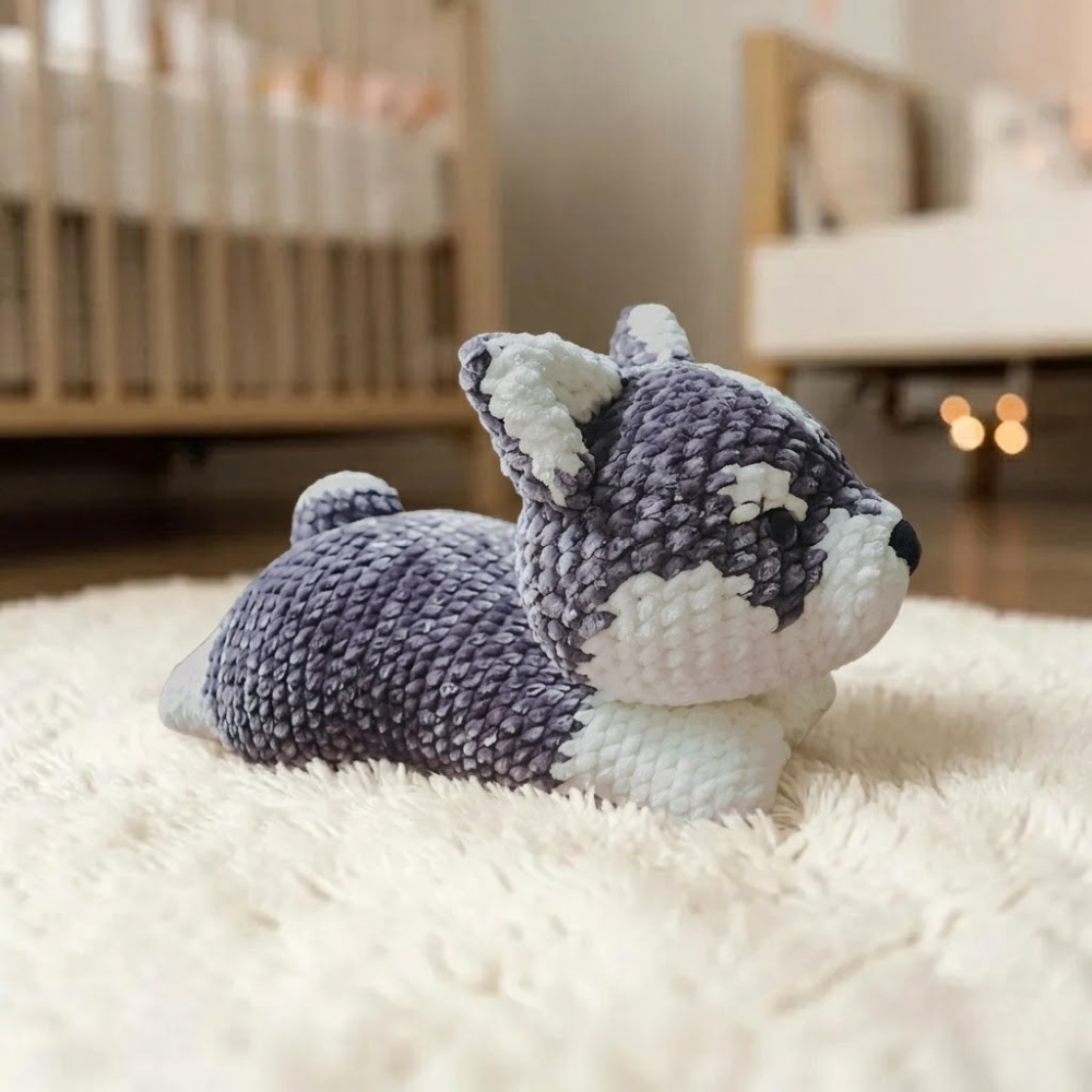 Husky Puppy Amigurumi Crochet Pattern