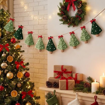 Christmas Tree Garland Crochet Pattern