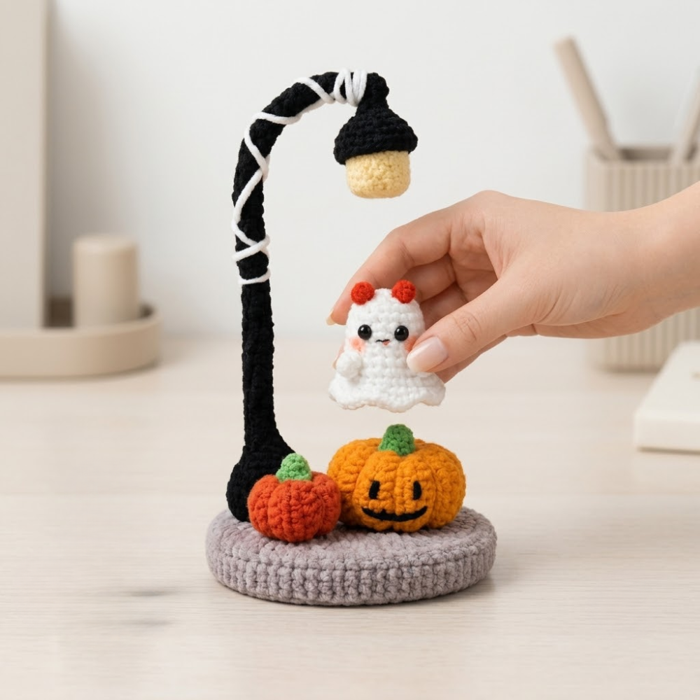 Halloween Ghost Lamp Crochet Pattern