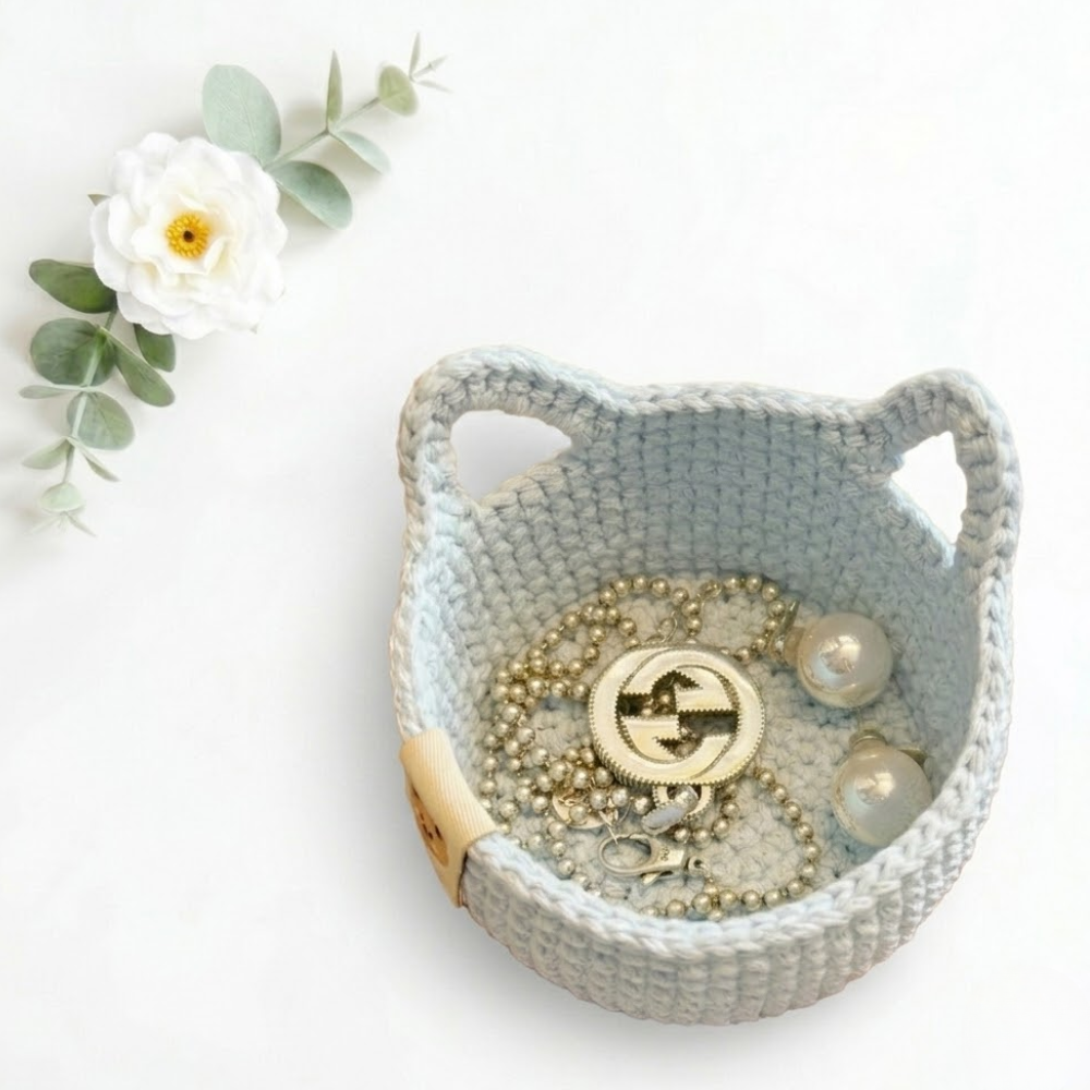 Kitty Storage Basket Crochet Pattern