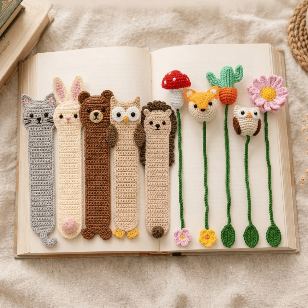 Woodland Friends Bookmark Crochet Pattern
