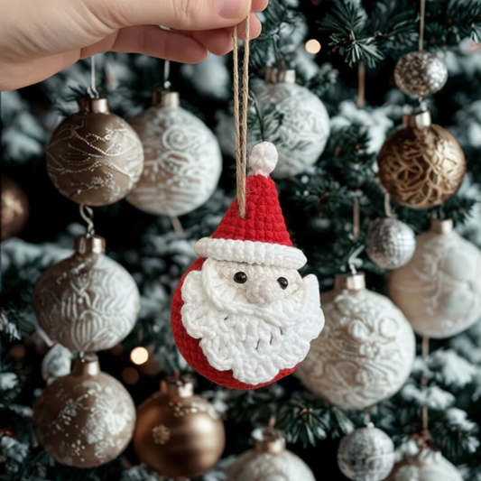 Jolly Santa Ornament Crochet Pattern