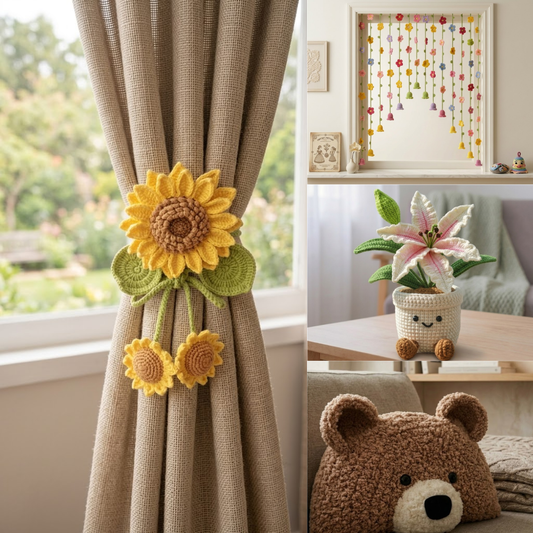 4 in 1 Handmade Home Garden Crochet Pattern