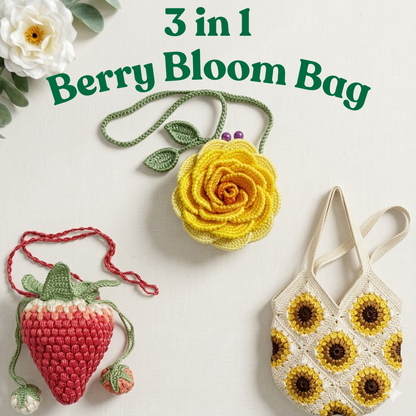 3 in 1 Berry Bloom Bag Crochet Pattern