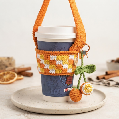 Orange Cup Holder Crochet Pattern