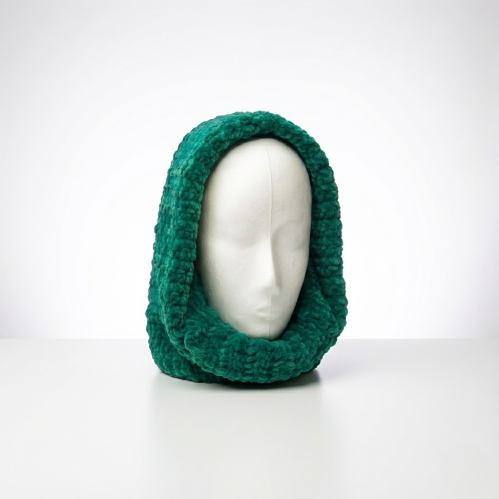 Velvet Cozy Hooded Cowl Crochet Pattern