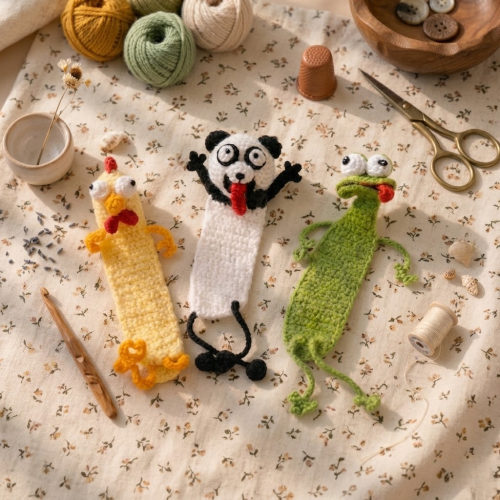 5 in 1 Amigurumi Bookmark Crochet Pattern